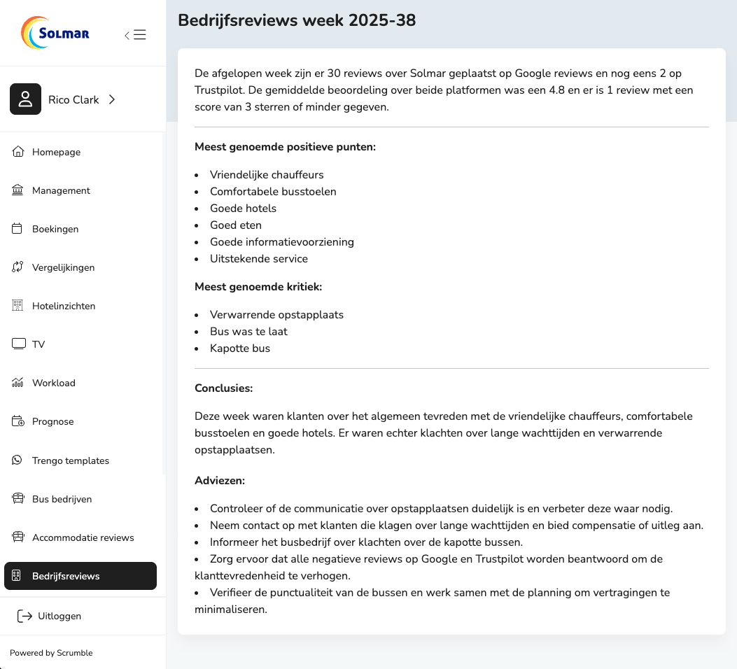 AI Webcare dashboard dat klantfeedback omzet in actiegerichte inzichten 6 bedrijfsreviews dashboard